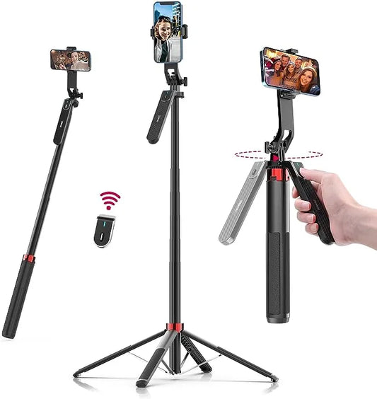 Ulanzi MA09 Selfie Stick Tripod - iPhone 11-15 Pro Max Compatible